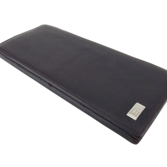 DUNHILL Long Wallet Side Car Leather Authentic - Picture 11 of 11
